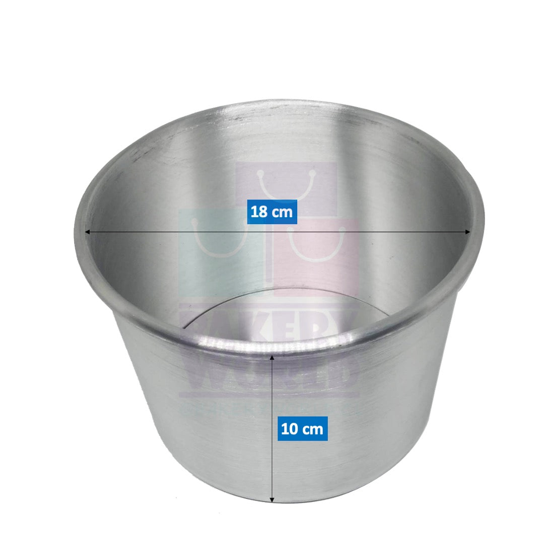Molde de aluminio desmontable 18 cm de diámetro 10 cm de altura – BAKERY  WORLD