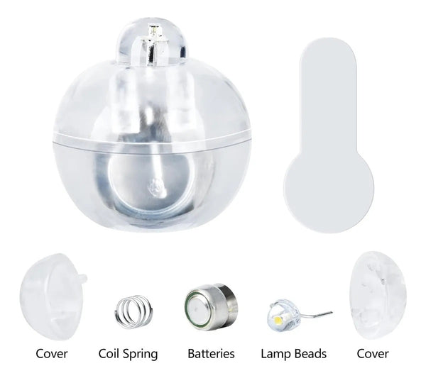 Pack 10 mini luces led globo multicolores intermitentes manualidades Bakeryworld.cl