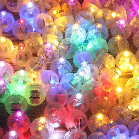 Pack 10 mini luces led multicolor intermitente manualidades