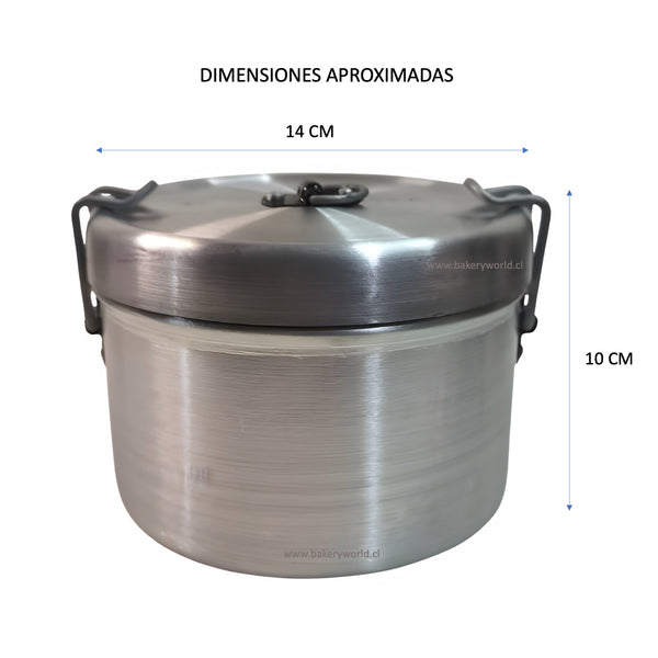 MARMITA VIANDA QUESILLERA ALUMINIO COMIDA POSTRE LECHE ASADA QUESILLO