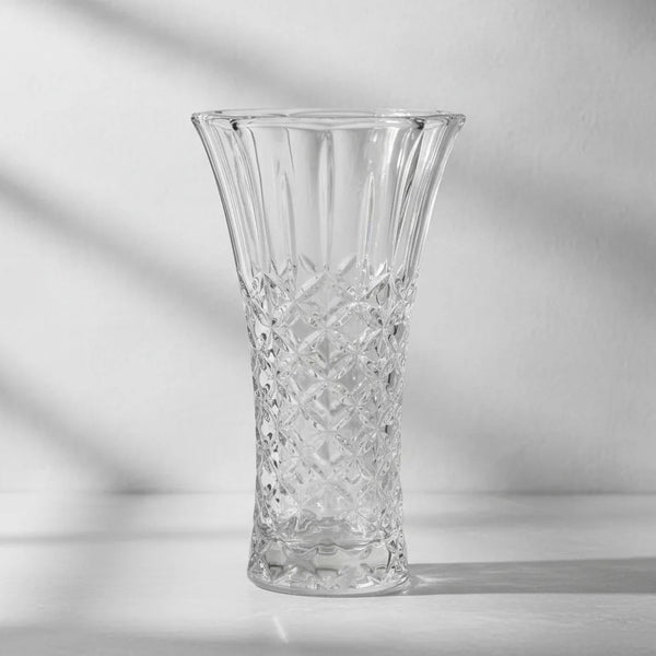 Florero de Cristal grueso 23 cm / Calidad Premium / Aurora