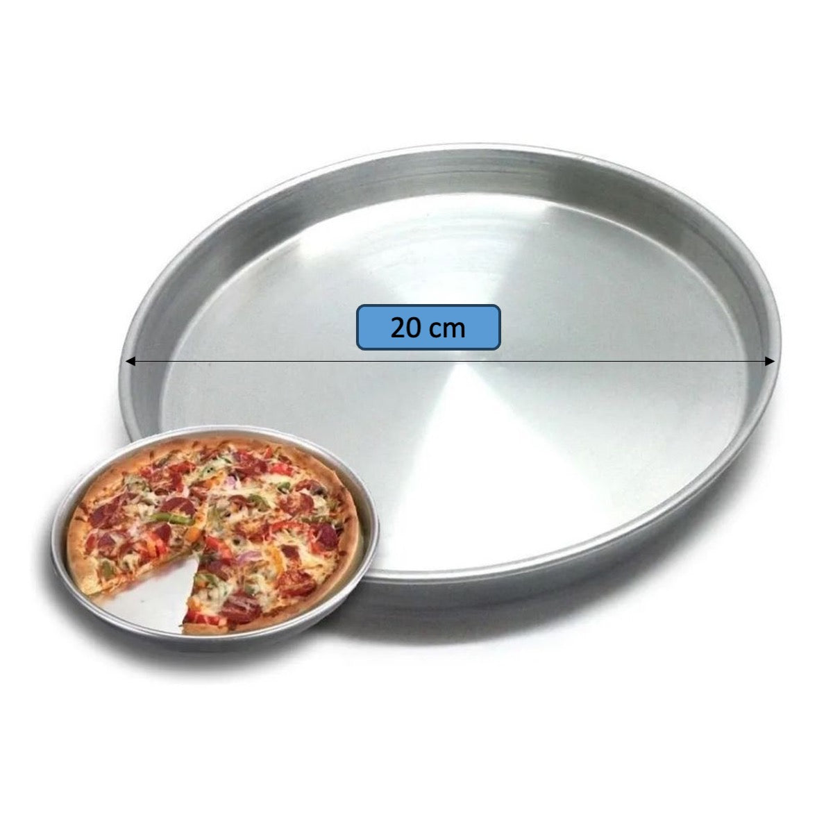 Bandeja de Aluminio para Pizza 20 cm