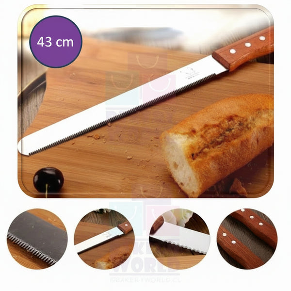 CUCHILLO PROFESIONAL DE SIERRA 38 CM PAN Y PASTELES
