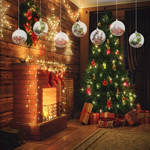 Pack 12 Esferas Acrílicas Navideñas Decoración