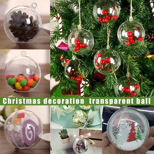 Pack 6 Esferas 8 cm Acrílicas Navideñas Decoración