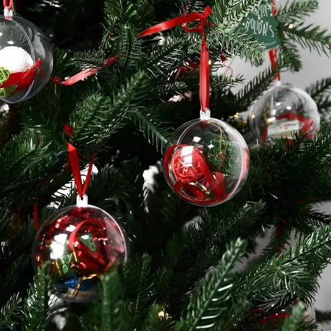 Pack 12 Esferas Acrílicas Navideñas Decoración