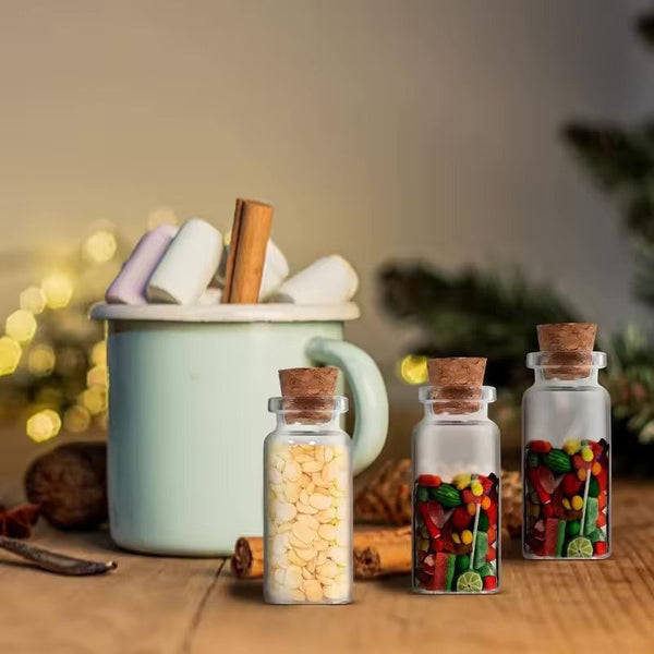 Pack 12 Frascos Pequeños de Vidrio con tapa 3x5cm 20ml