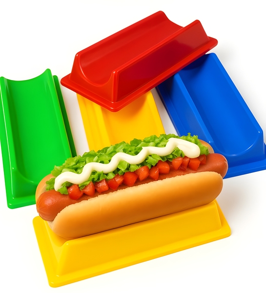 porta completo completero base de hot dog base para completos plasticos reusable ideal para reuniones familiares y restaurantes