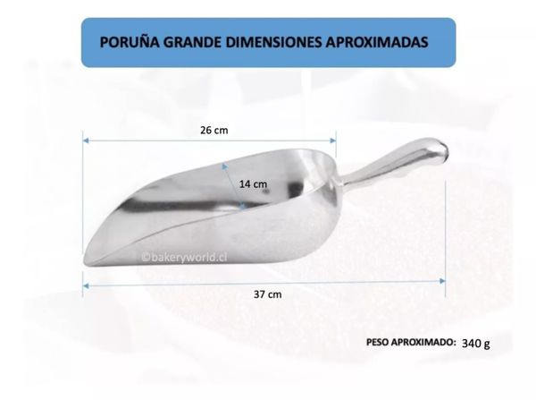 Poruña De Aluminio 2 Kg Aprox 37 Cms De Longitud