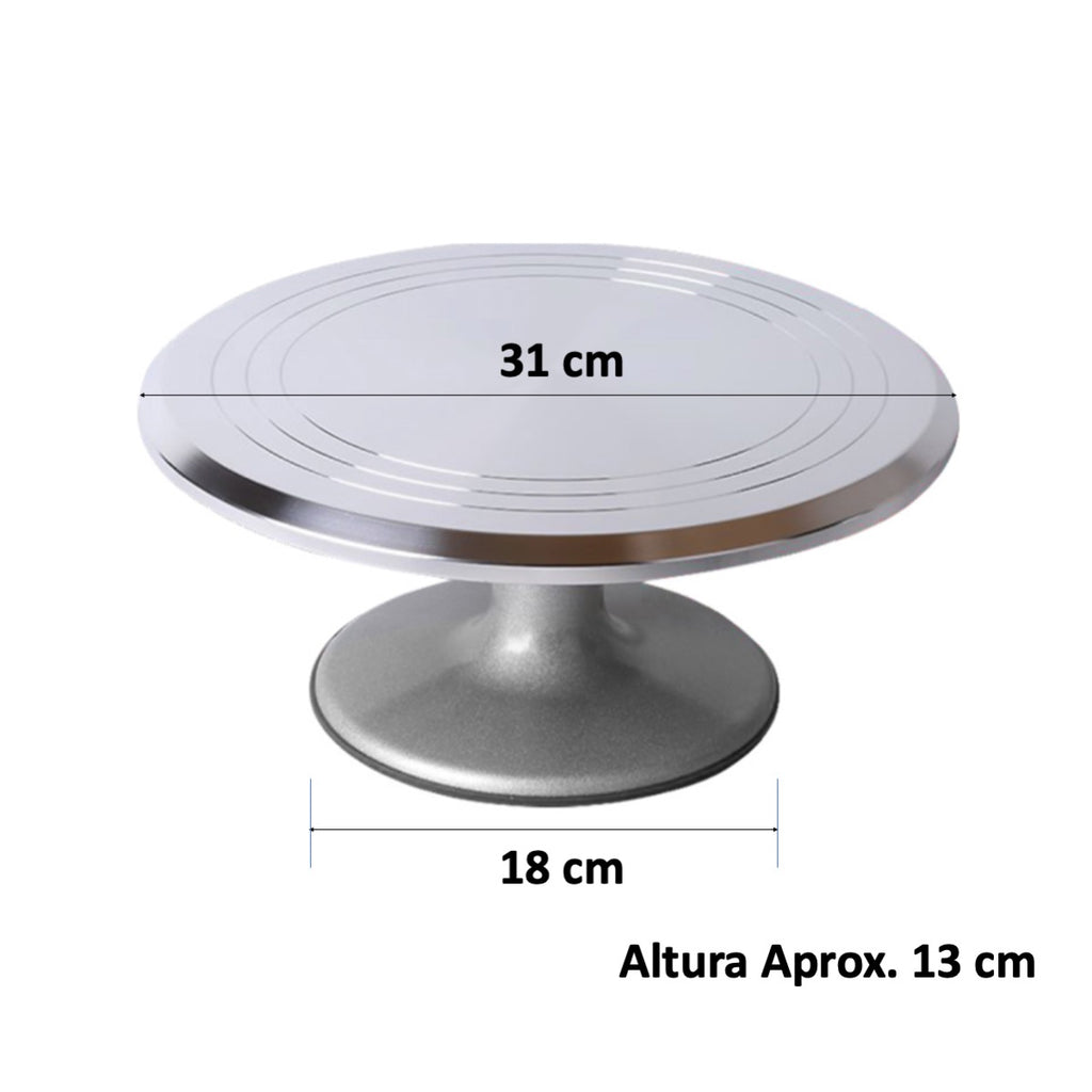 Base para tartas - diámetro: 30,5 cm - altura: 9,5 cm - giratorio