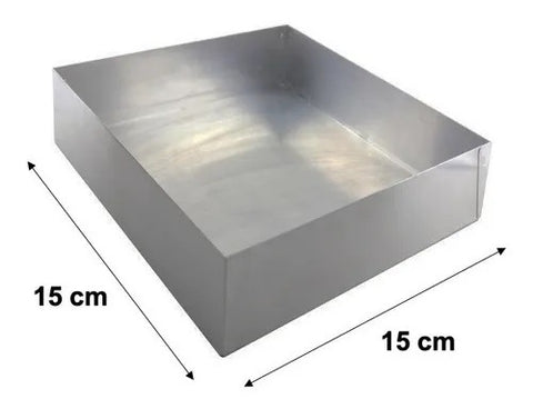MOLDE DE ALUMINIO CUADRADO DESMONTABLE EXCELENTE CALIDAD REPOSTERIA TORTAS QUEQUES PASTELES POSTRES