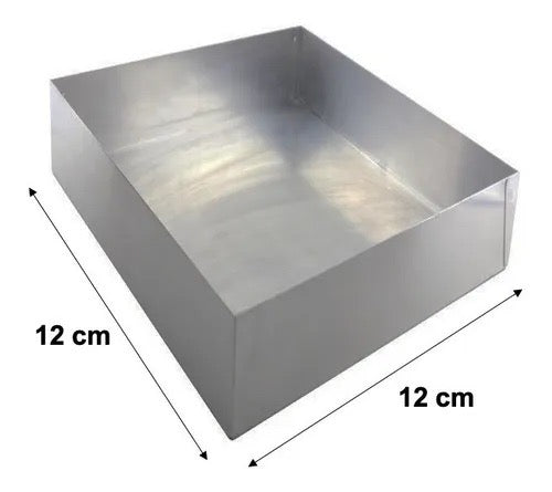 MOLDE DE ALUMINIO CUADRADO DESMONTABLE EXCELENTE CALIDAD REPOSTERIA TORTAS QUEQUES PASTELES POSTRES